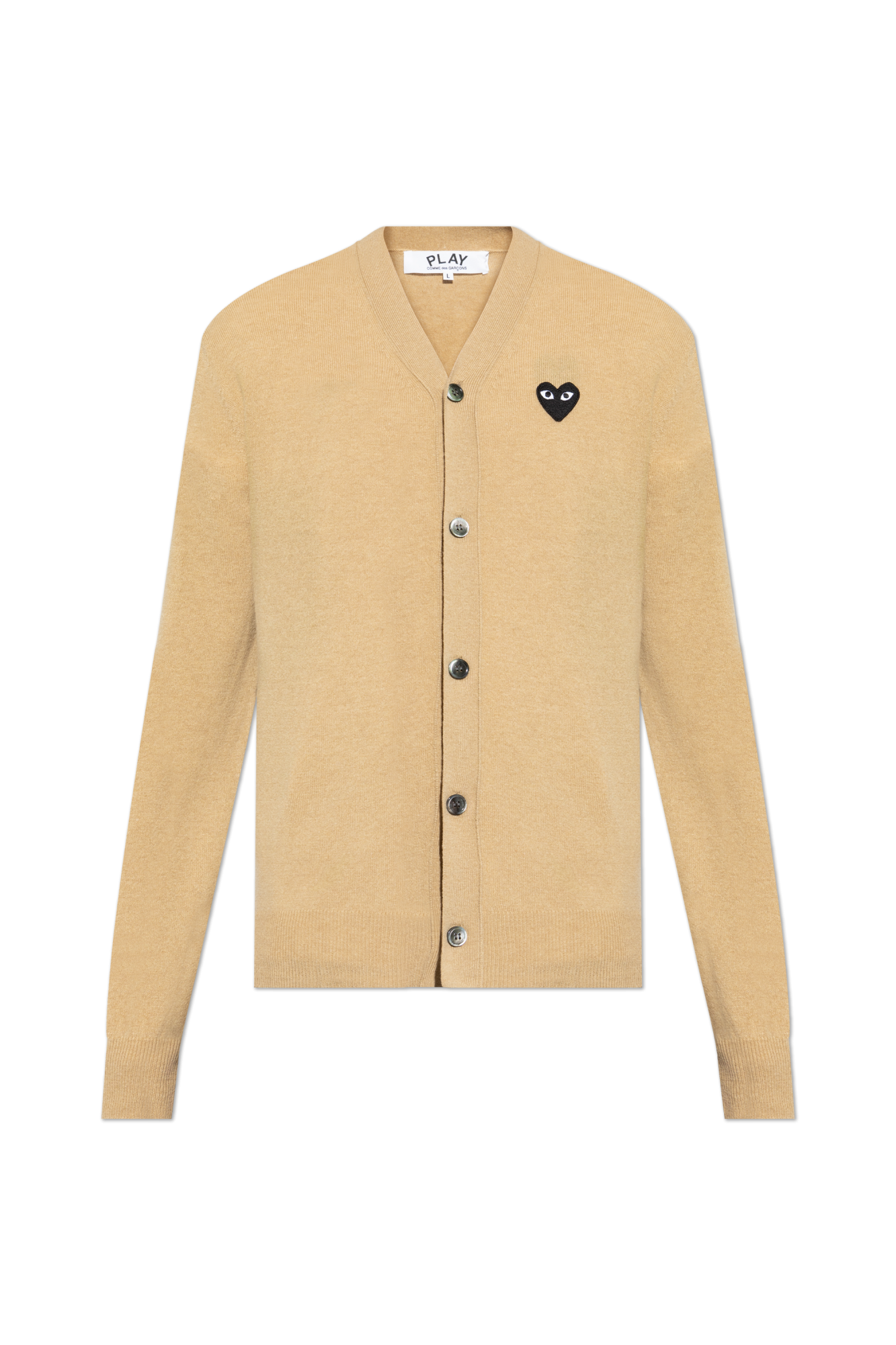 PLAY COMME des GARCONS カーディガン ロゴ CDG Play Classic Heart Logo Cardigan (Black) - CDG プレイ